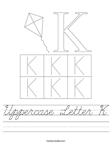 Letter K Worksheet