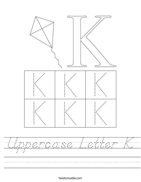 Letter K Worksheet