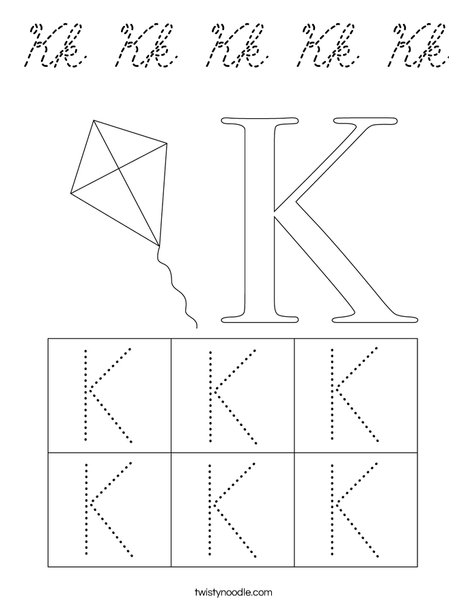 Letter K Coloring Page