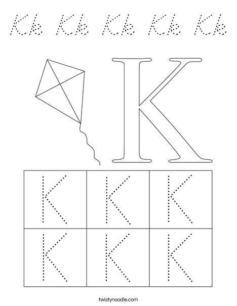 Letter K Coloring Page
