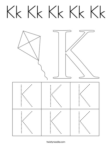 Letter K Coloring Page