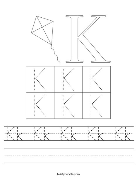 Letter K Worksheet