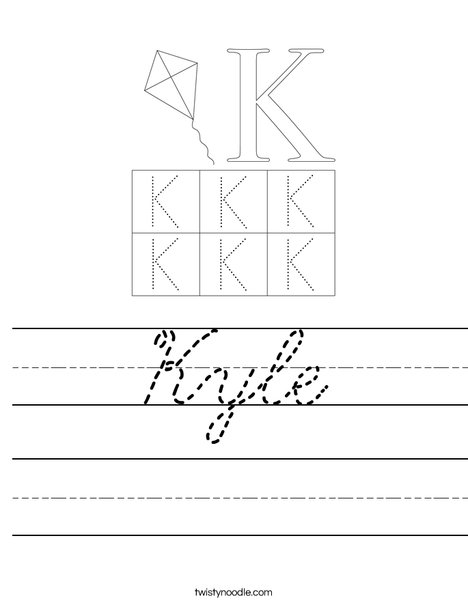 Letter K Worksheet