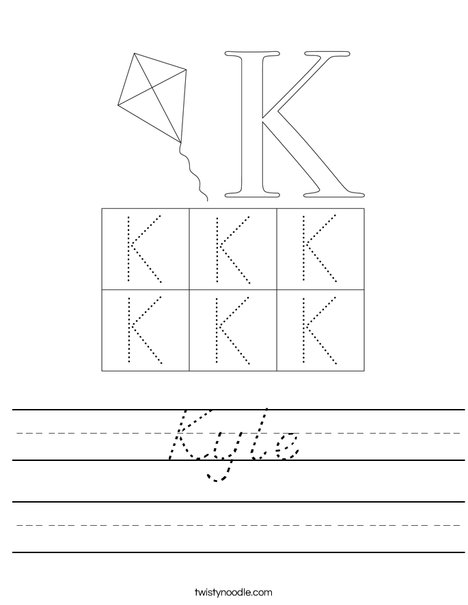 Letter K Worksheet