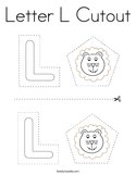 Letter L Cutout Coloring Page