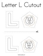 Letter L Cutout Coloring Page