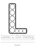 Letter L Dot Painting Worksheet
