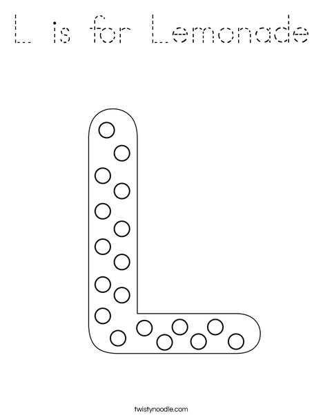 Letter L Dots Coloring Page