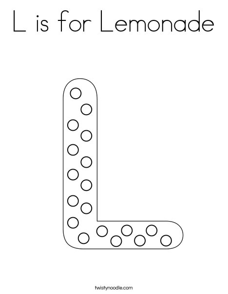 Letter L Dots Coloring Page