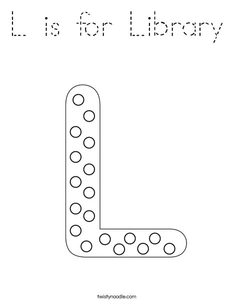 Letter L Dots Coloring Page