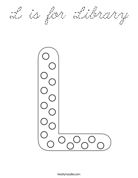 Letter L Dots Coloring Page