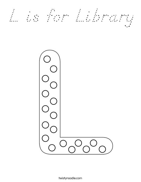 Letter L Dots Coloring Page