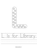 L is for Library Worksheet