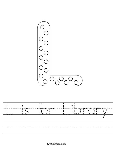 Letter L Dots Worksheet