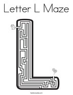 Letter L Maze Coloring Page