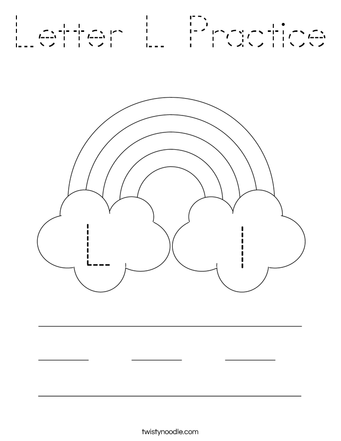 Letter L Practice Coloring Page