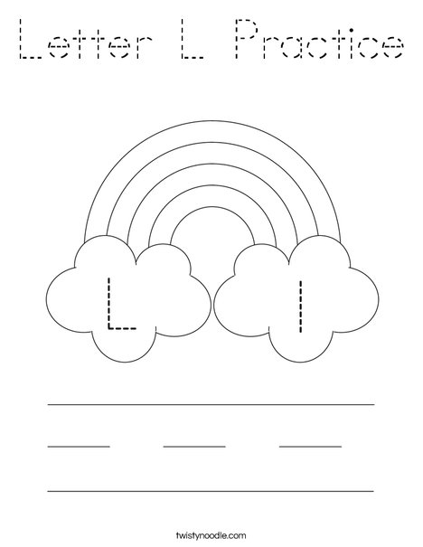 Letter L Practice Coloring Page