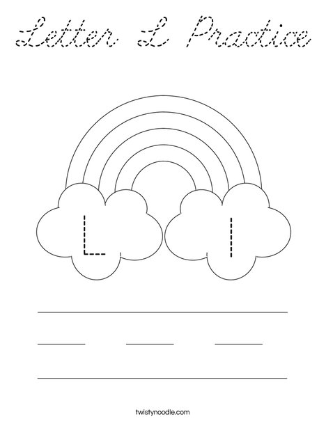 Letter L Practice Coloring Page