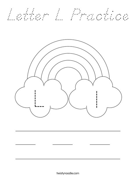 Letter L Practice Coloring Page