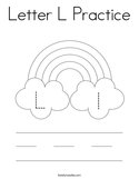 Letter L Practice Coloring Page