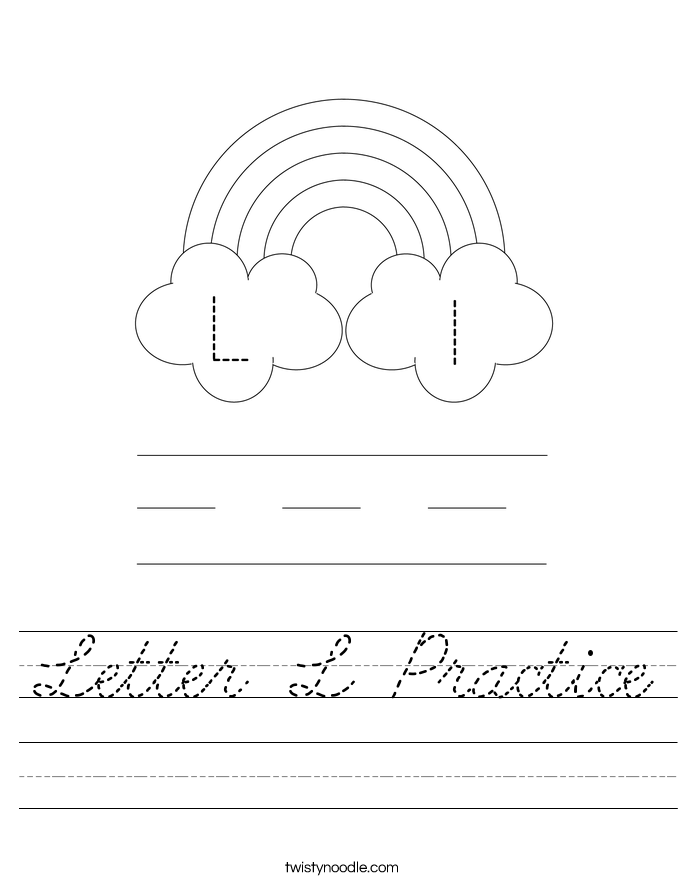 Letter L Practice Worksheet