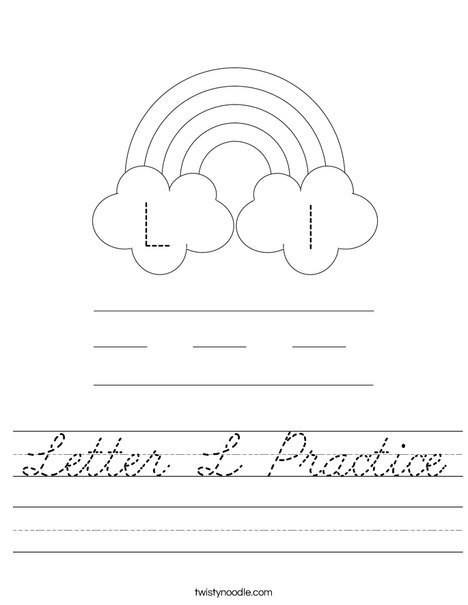 Letter L Practice Worksheet