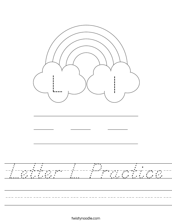 Letter L Practice Worksheet