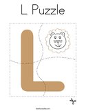 L Puzzle Coloring Page