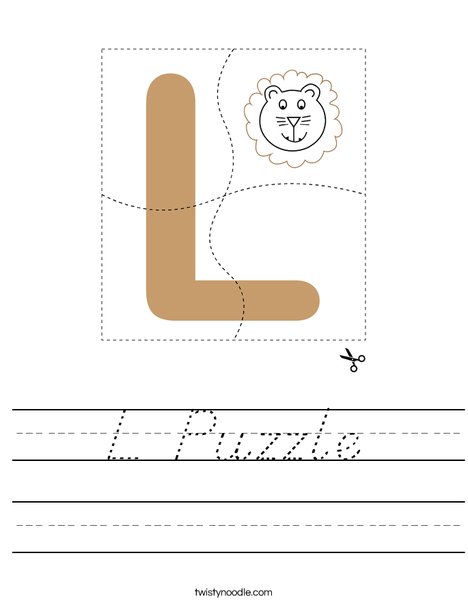 Letter L Puzzle Worksheet