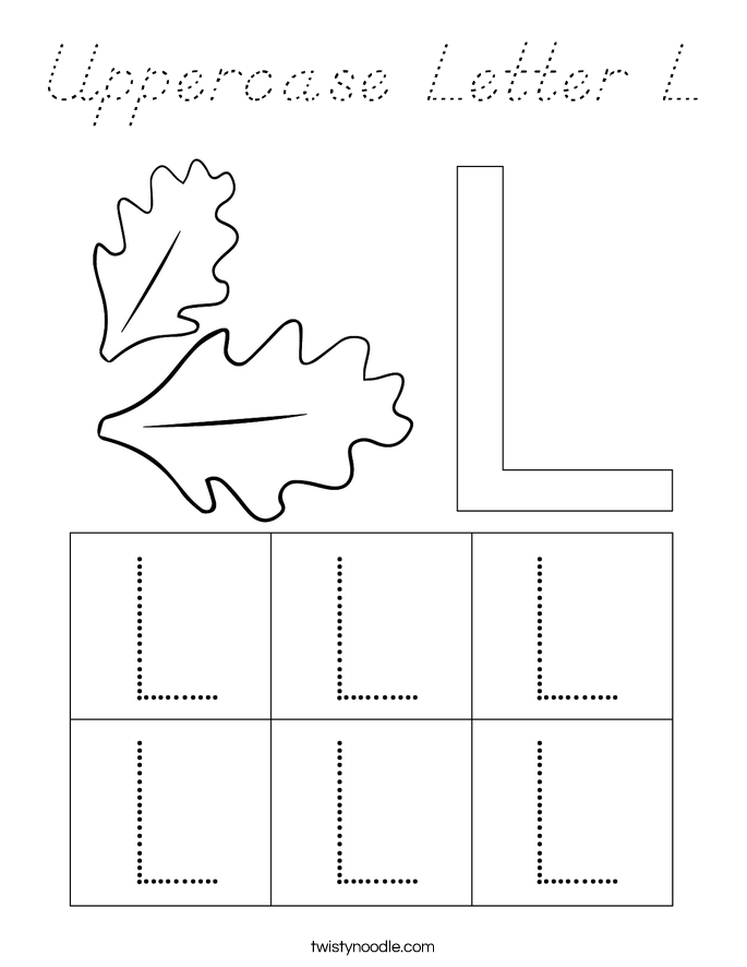 Uppercase Letter L Coloring Page