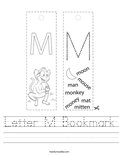 Letter M Bookmark Worksheet