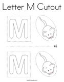Letter M Cutout Coloring Page