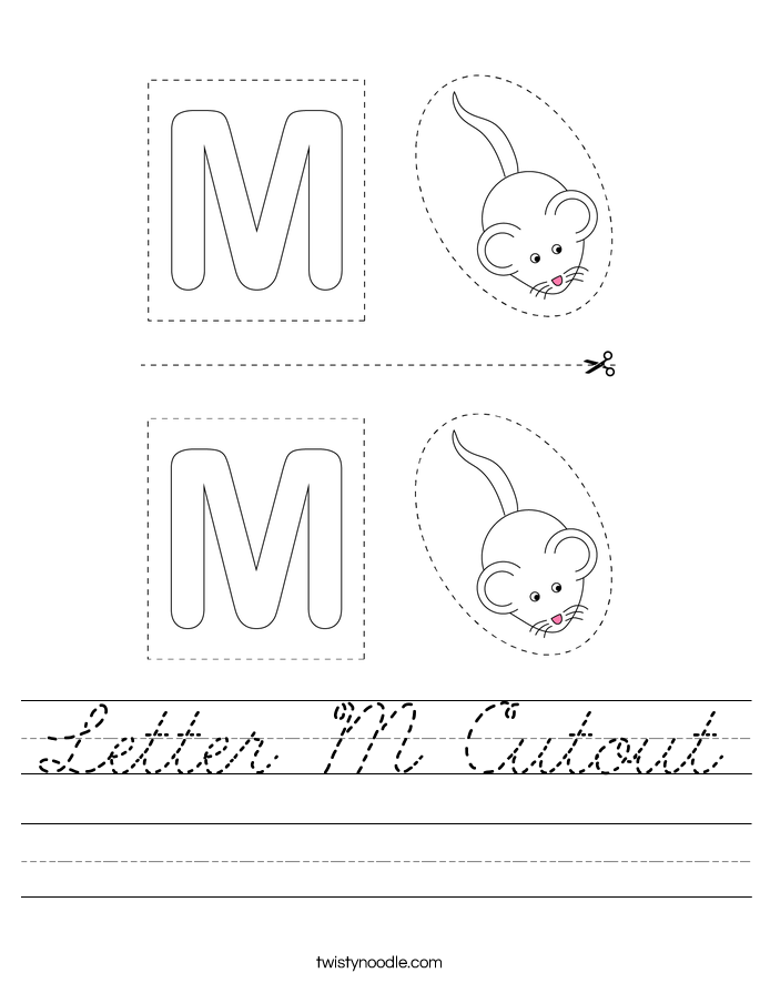 Letter M Cutout Worksheet