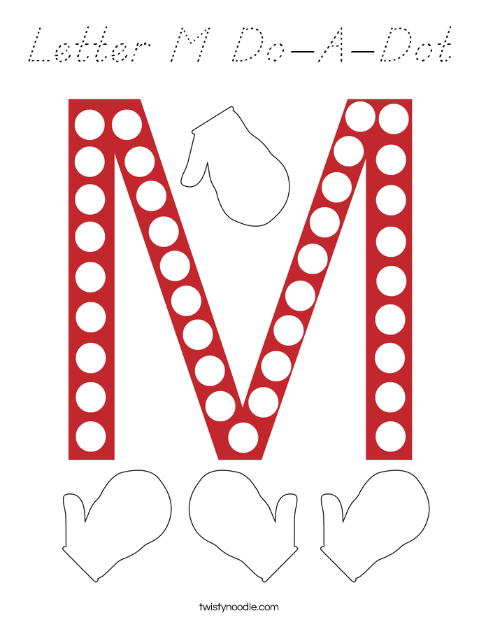 Letter M Do-A-Dot Coloring Page