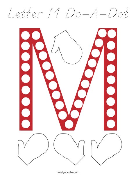 Letter M Do-A-Dot Coloring Page