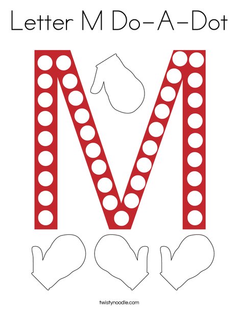 Letter M Do-A-Dot Coloring Page