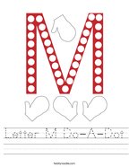 Letter M Do-A-Dot Handwriting Sheet