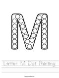 Letter M Dot Painting Worksheet
