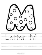 Letter M Handwriting Sheet