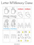 Letter M Memory Game Coloring Page