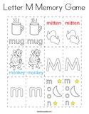 Letter M Memory Game Coloring Page