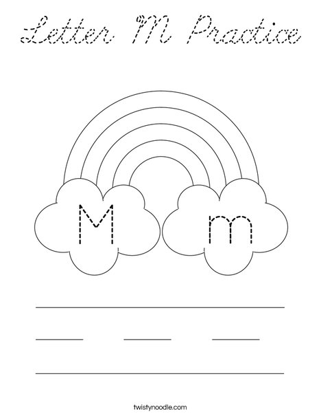 Letter M Practice Coloring Page