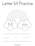 Letter M Practice Coloring Page