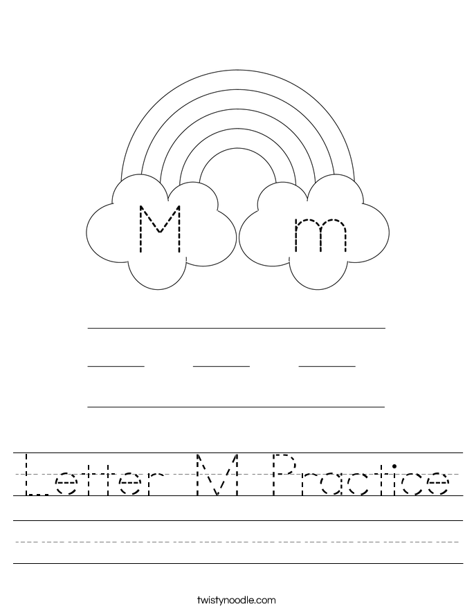 Letter M Practice Worksheet