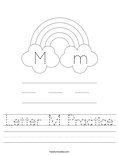 Letter M Practice Worksheet