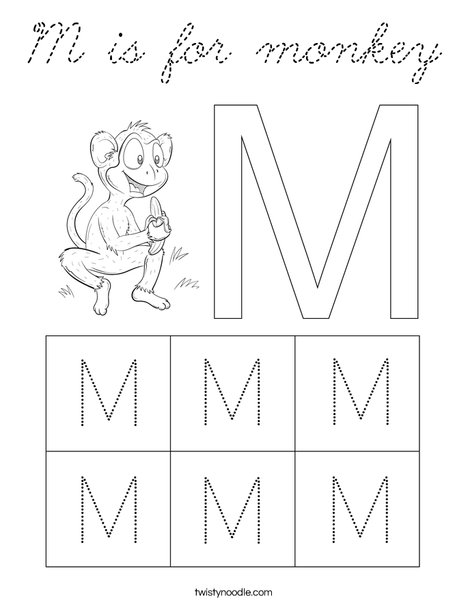 Letter M Coloring Page