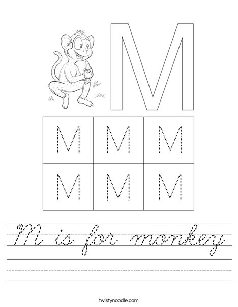 Letter M Worksheet