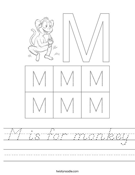 Letter M Worksheet