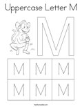 Uppercase Letter M Coloring Page