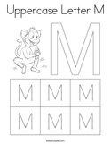 Uppercase Letter M Coloring Page